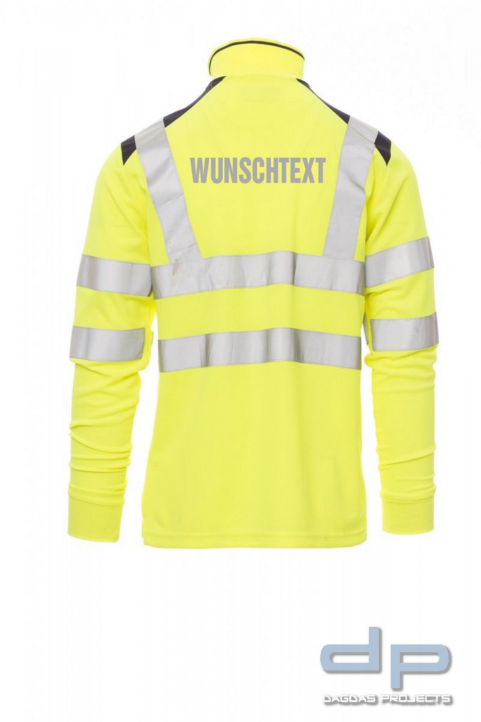 Payper Warnschutz Poloshirt langarm "GUARD+WINTER" mit Wunschaufdruck auf Brust und Rücken