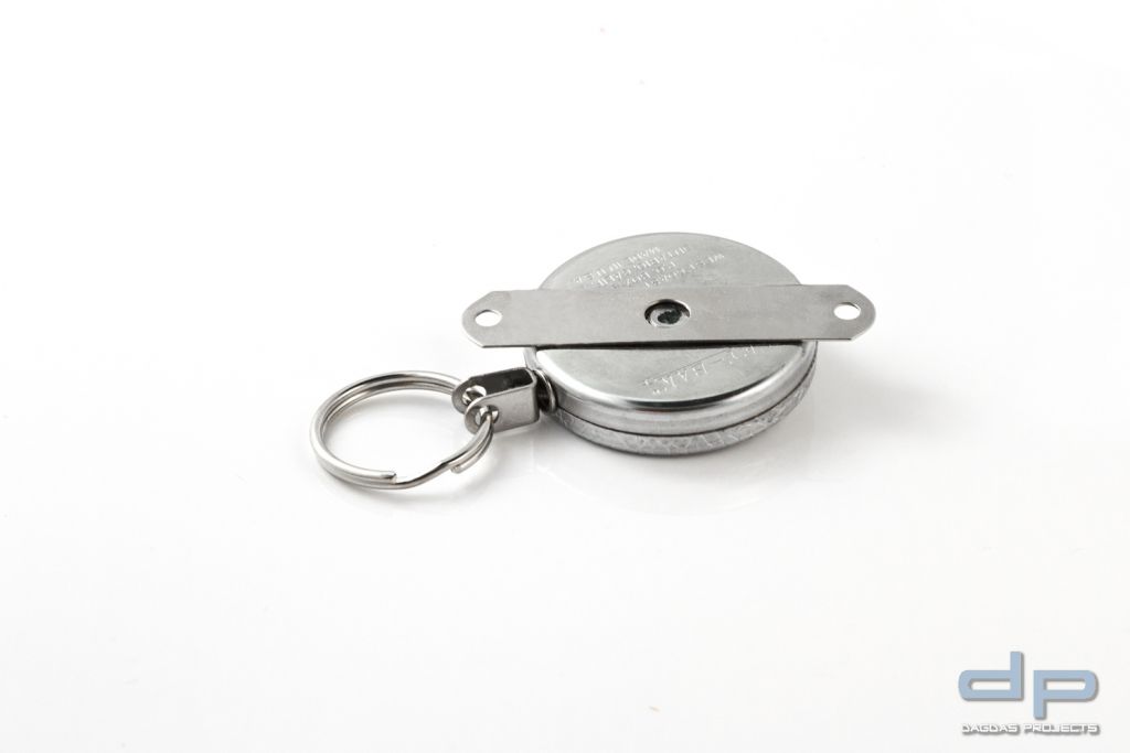 KEY-BAK, Leiste mit 2 Löchern + Kevlarseil 120 cm chrom