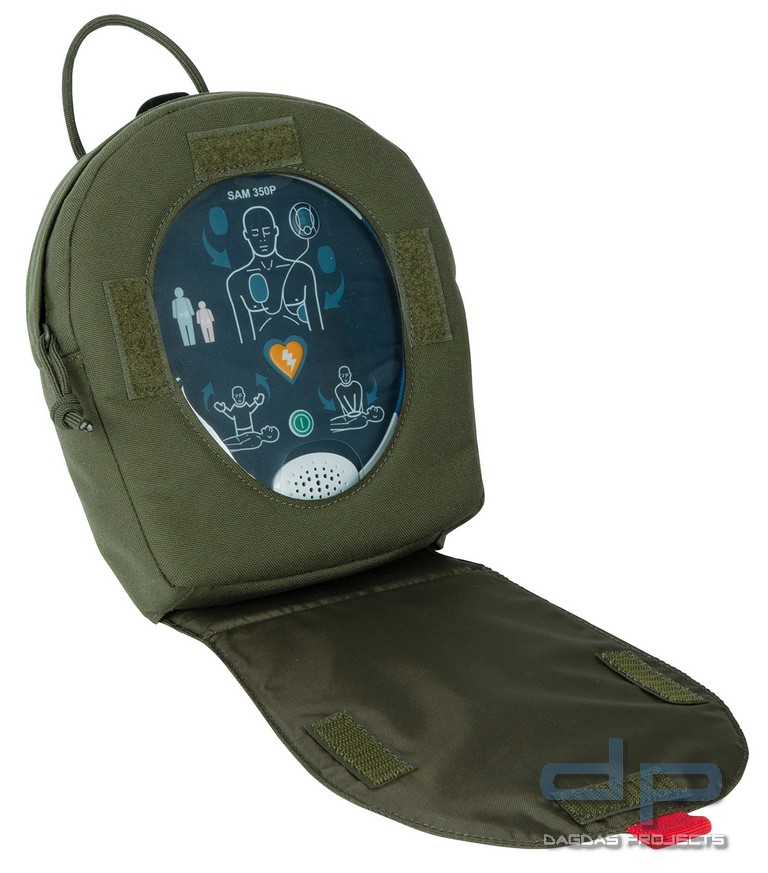 TT HS AED POUCH DEFRIBILLATOR-SCHUTZTASCHE in schwarz und oliv