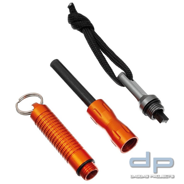 Feuerstarter, Zündstein, "Compact", orange
