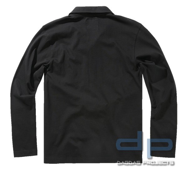 Jersey Poloshirt Willis longsleeve Brandit in Schwarz