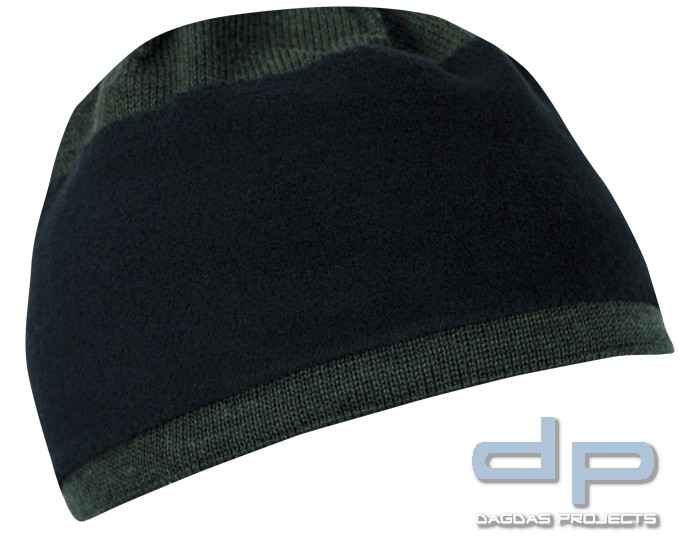 Commando Rollmütze Merino mit Fleecefutter Oliv