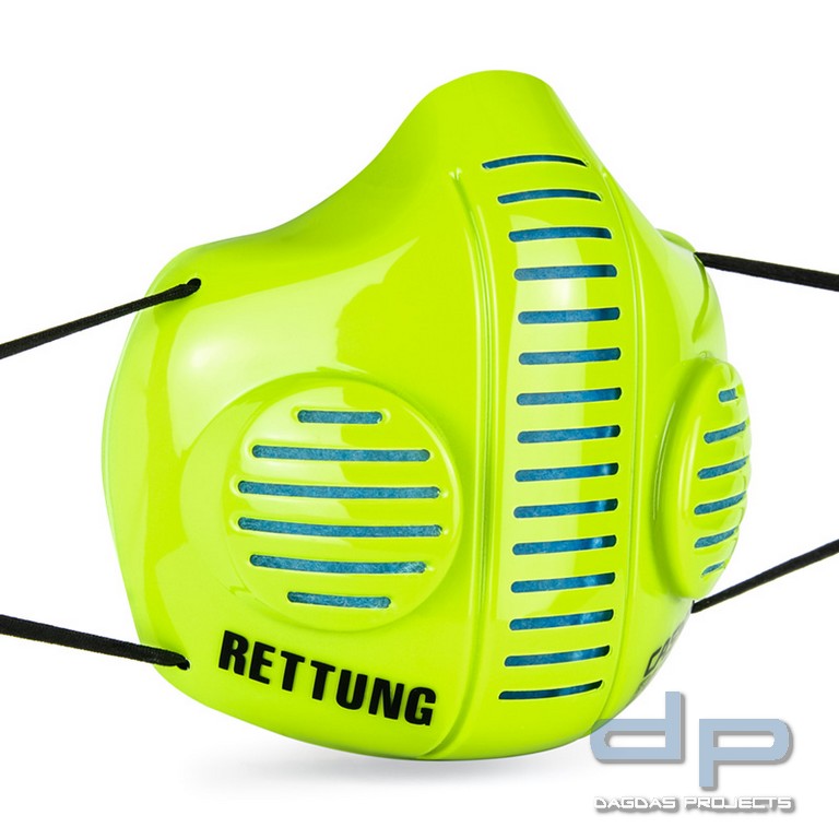 CASCO MASK 2.0 IN NEONGELB AUFDRUCK: RETTUNG