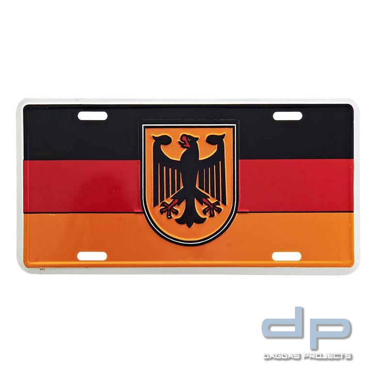 Nummernschild Deutsche Flagge Adler