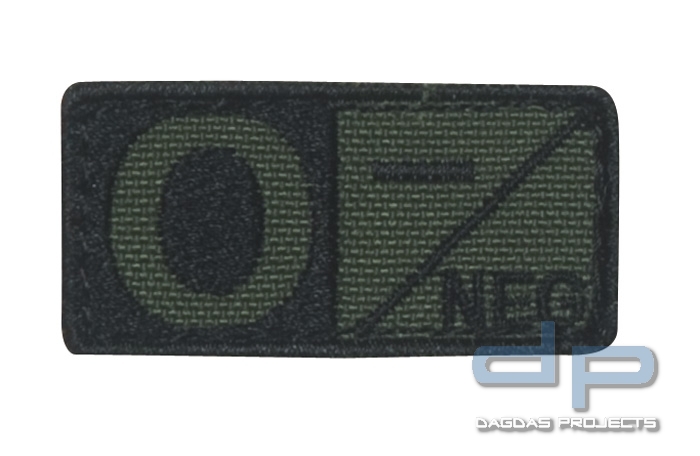Blutgruppenpatch Oliv/Schwarz O neg - 229O-001