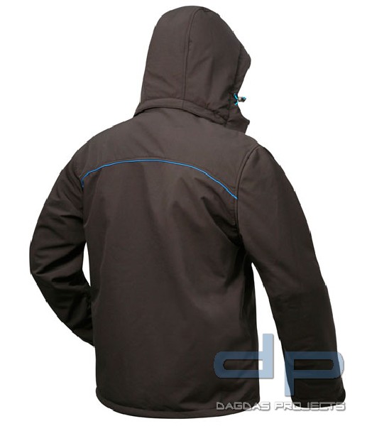 Elysee® Softshell Jacke mit Kapuze in Schwarz/Blau