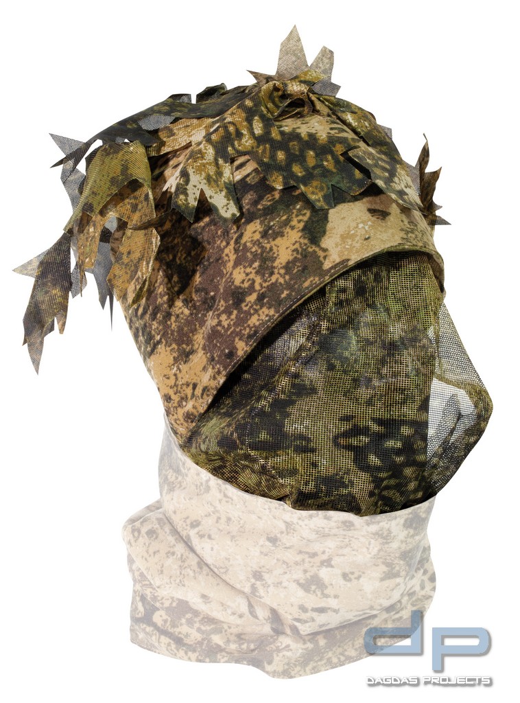 PHANTOMLEAF ORU BEANIE REVERSIBLE G2 MIT GESICHTSNETZ UND TARNSCHLAUFEN WASP Z2/Z3A
