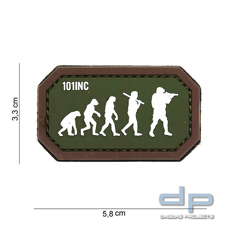 Emblem 3D PVC Airsoft Evolution grün/braun