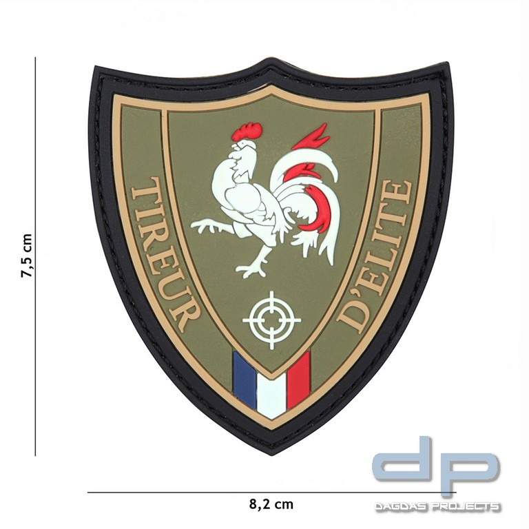 Emblem 3D PVC Tireur D'elite grün