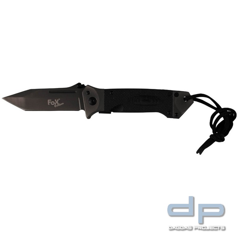 Klappmesser, G10-Griff, schwarz, Gürtelclip, Einhand