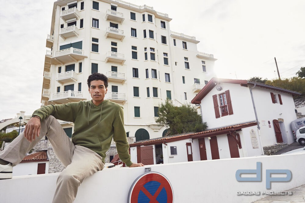 Unisex Kapuzenpullover Miami Hoody in verschiedenen Farben mit Aufdruck nach Wunsch auf Brust und Rü