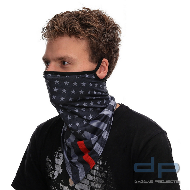 Schutzmaske mit Ohrbügel USA grau style 3