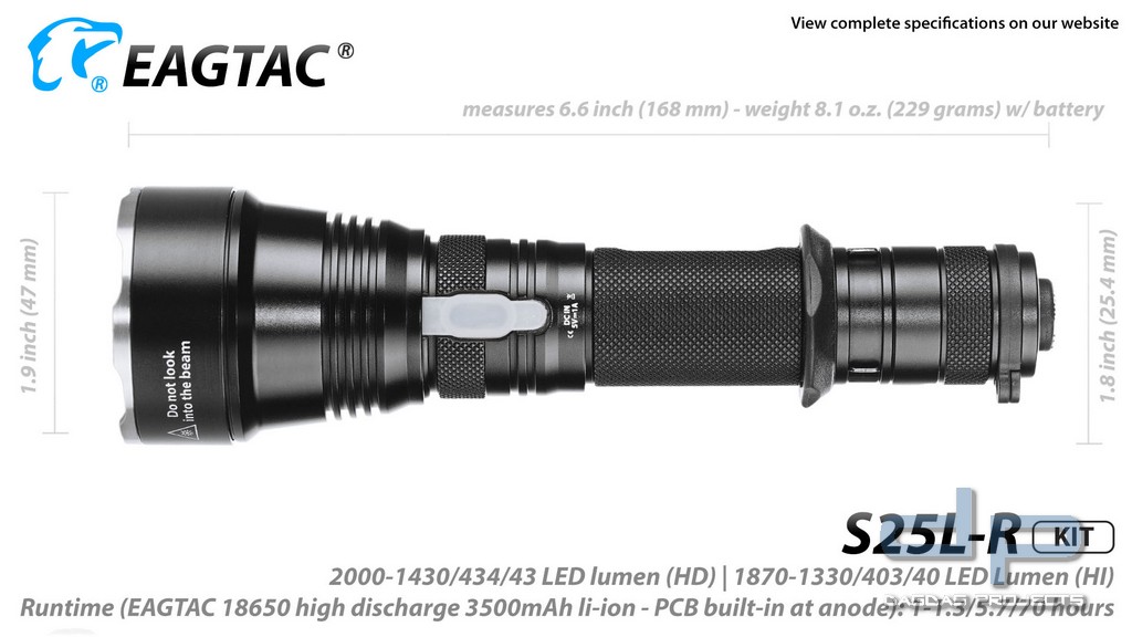 EAGTAC S25L-R XHP35 HI E2 Kit