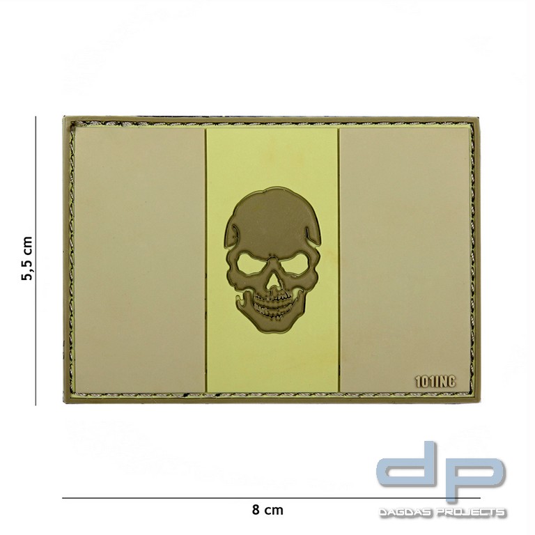 Emblem 3D PVC Flagge Italien + Skull dezent