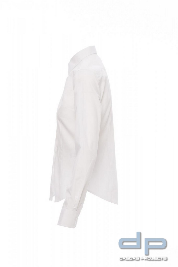 Payper Damenbluse "Manager Lady" in Hellblau und Weiß mit Aufdruck nach Wunsch