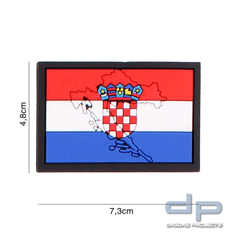 Emblem 3D PVC Kroatien mit Kontur