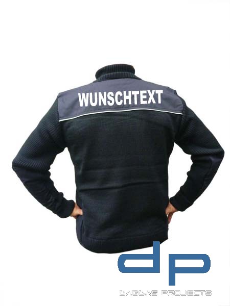 Strickjacke mit Wunschtext in reflex Modell Baden-Württemberg