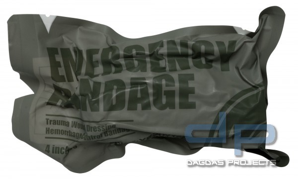 RHINO RESCUE EMERGENCY BANDAGE 4 INCHES OLIV