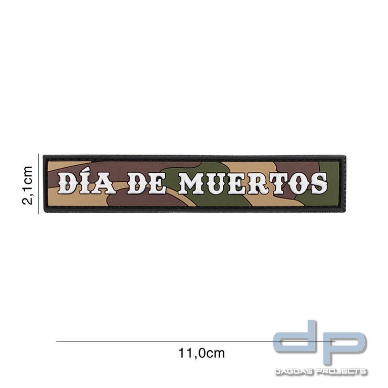 Emblem 3D PVC Dia de Muertos (streifen) woodland