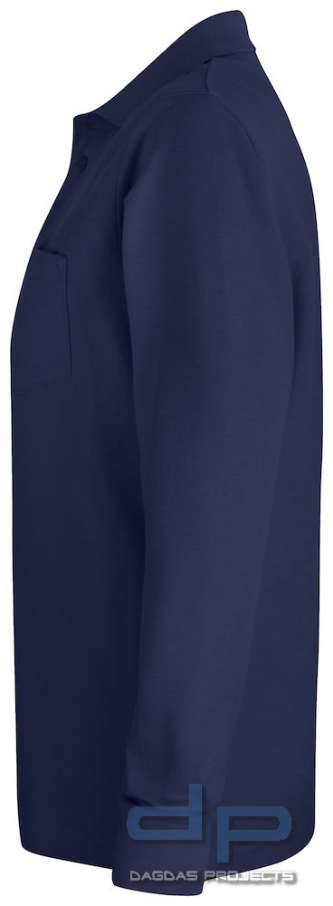 Polo Pocket Long Sleeve mit Wunschaufdruck in verschiedenen Farben