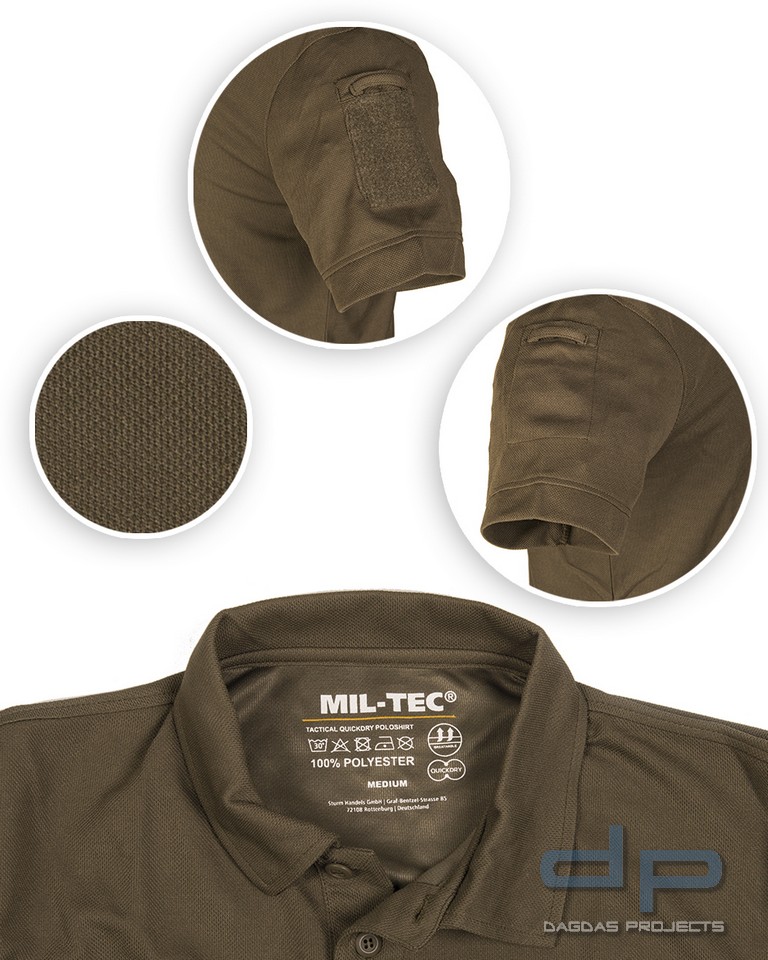TACTICAL QUICKDRY POLOSHIRT OLIV VPE 3