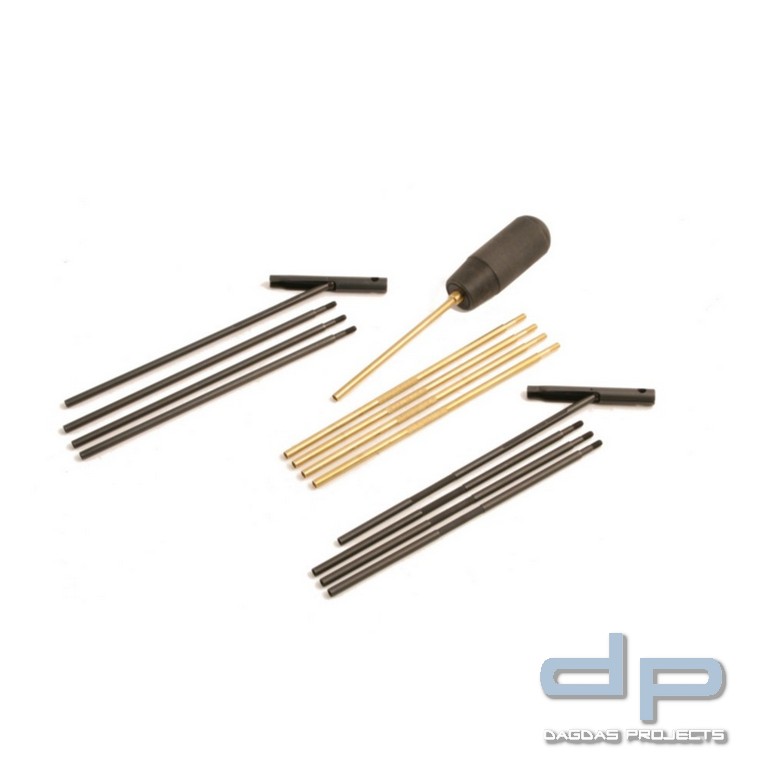 Niebling Reinigungsstab Stahl brüniert, 4-teilig, M4 Gewinde, 710 mm