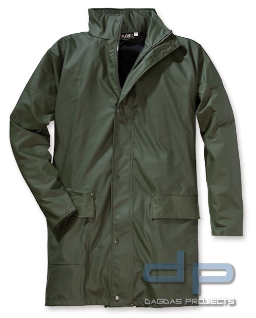 PU-Regenjacke in oliv und gelb