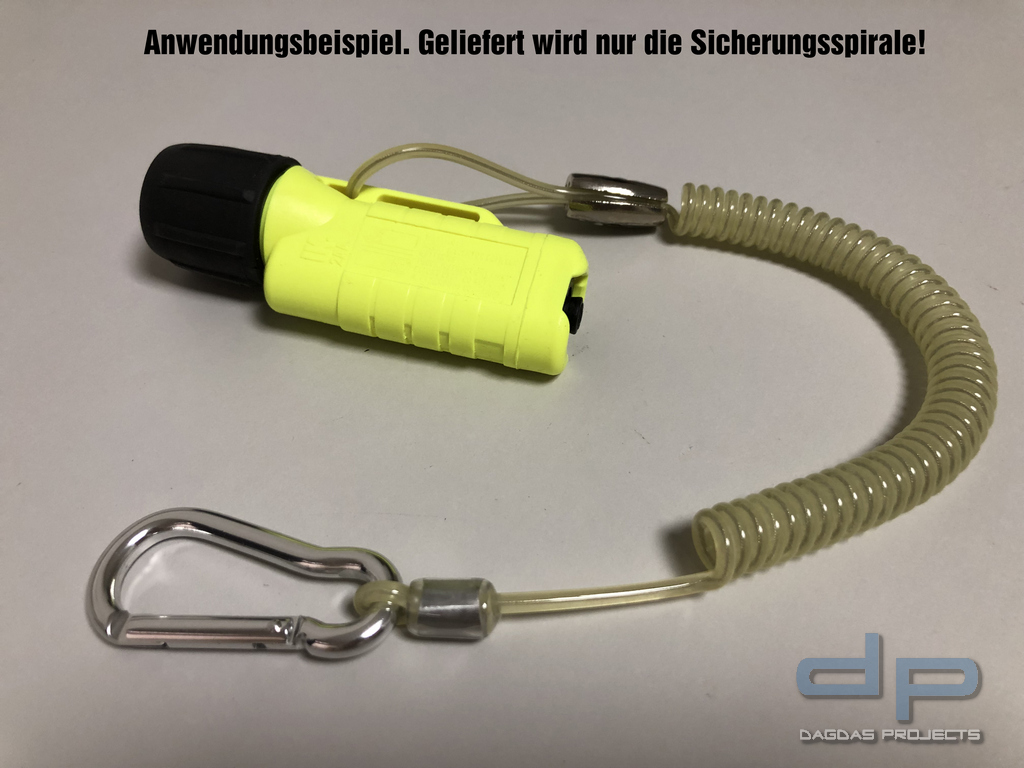 dp Sicherungsspirale zur Sicherung von Wertgegenständen Nachleuchtend