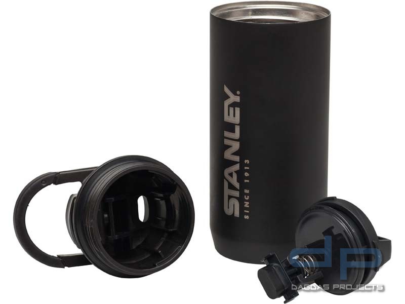 Stanley MOUNTAIN VACUUM SWITCHBACK MUG, Einhandtrinkbecher, matt schwarz, Deckel 2-tlg