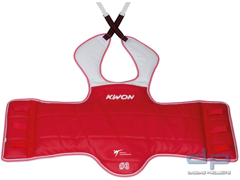 TKD Kampfweste Korean Style Training WT in Rot/Blau