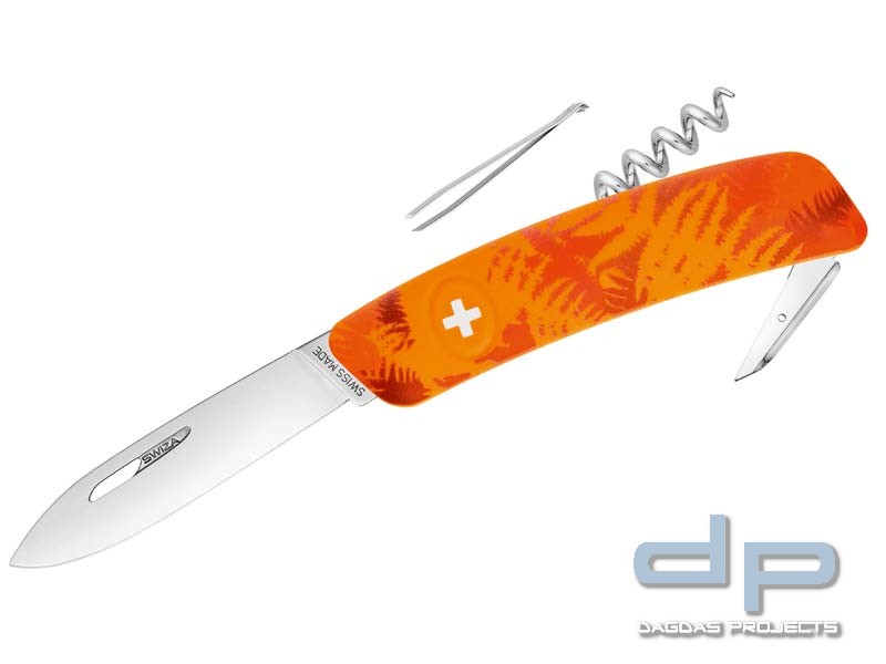 SWIZA Schweizer Messer C01 FILIX, Stahl 440, Klingensperre, Anti-Rutsch-Griffschalen, Camo Farn Oran