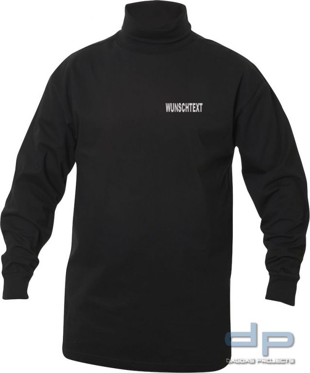 Behörden Rollkragen T-Shirt mit langen Ärmeln und Aufdruck nach Wunsch