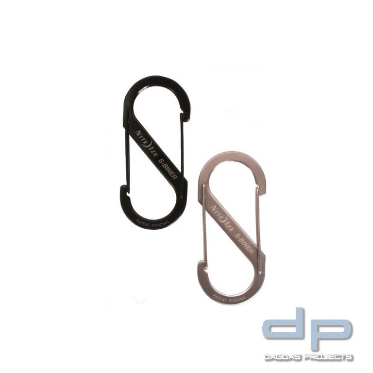 NiteIze™ Doppelkarabiner S-Biner Edelstahl Größe # 2  4,98 x 2,17 x 0,62 cm