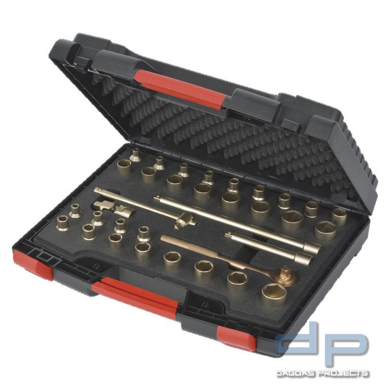 Steckschlüsselsatz funkenfrei, 3/8″, Inch, 12-teilig