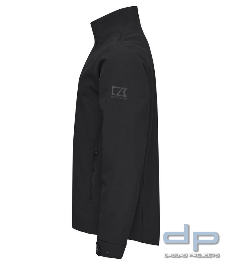 Behörden Wedderburn Short Jacket Men in Schwarz und Dark Navy mit Wunschaufdruck auf Brust und Rücke