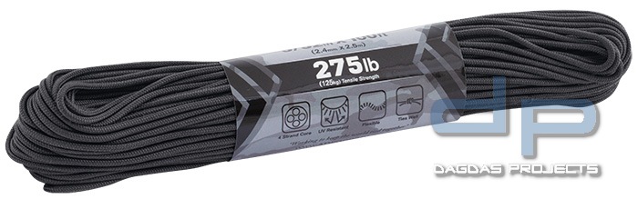 Atwood Rope Tactical 275 Cord 2,4 mm - 30 m in verschiedenen Farben