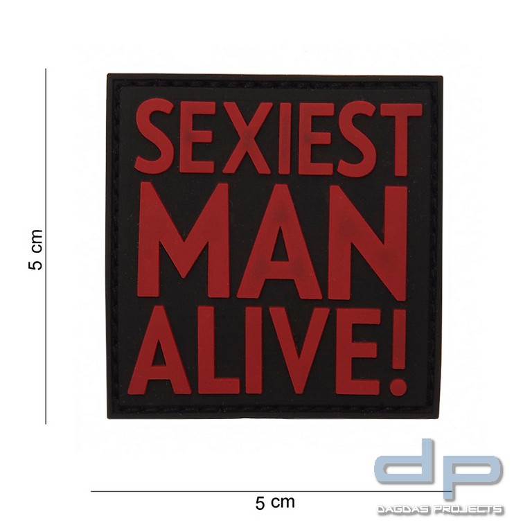 Emblem PVC Sexiest Man Alive rot