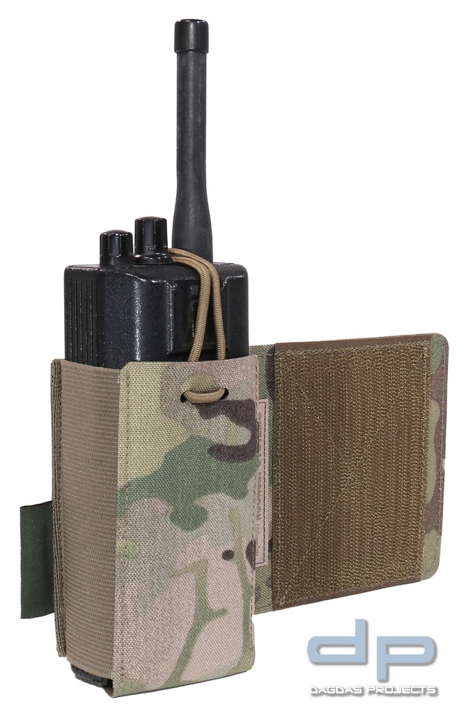WAS Laser Cut Wing Velcro Adustable Radio Pouch (Links) Multicam