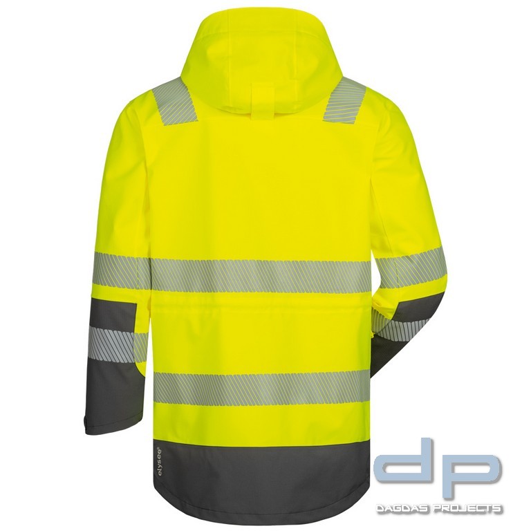 Behörden WARNSCHUTZ PARKA in Gelb/Grau mit Aufdruck nach Wunsch auf dem Rücken