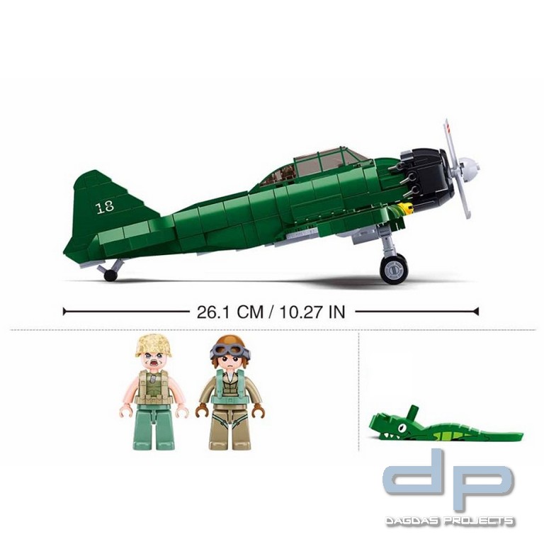 Sluban WWII A6M Zero M38-B1108 #16185