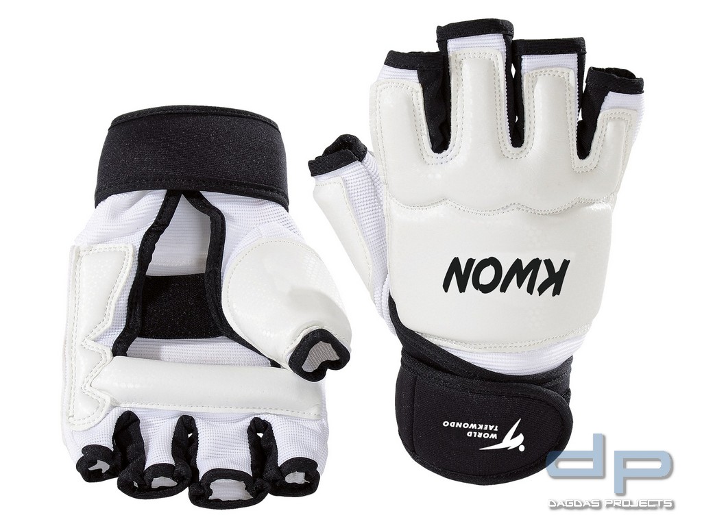 TKD Handschützer Evolution WT rec. in Schwarz/Weiß