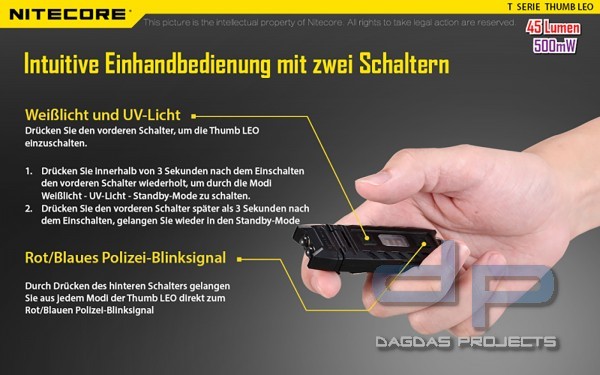 NITECORE THUMB (HOCHLEISTUNGS-LAMPE LED)
