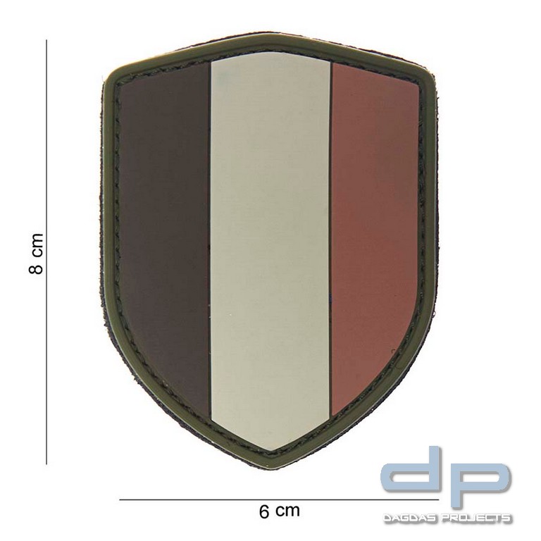 Emblem 3D PVC Schild Belgien desert