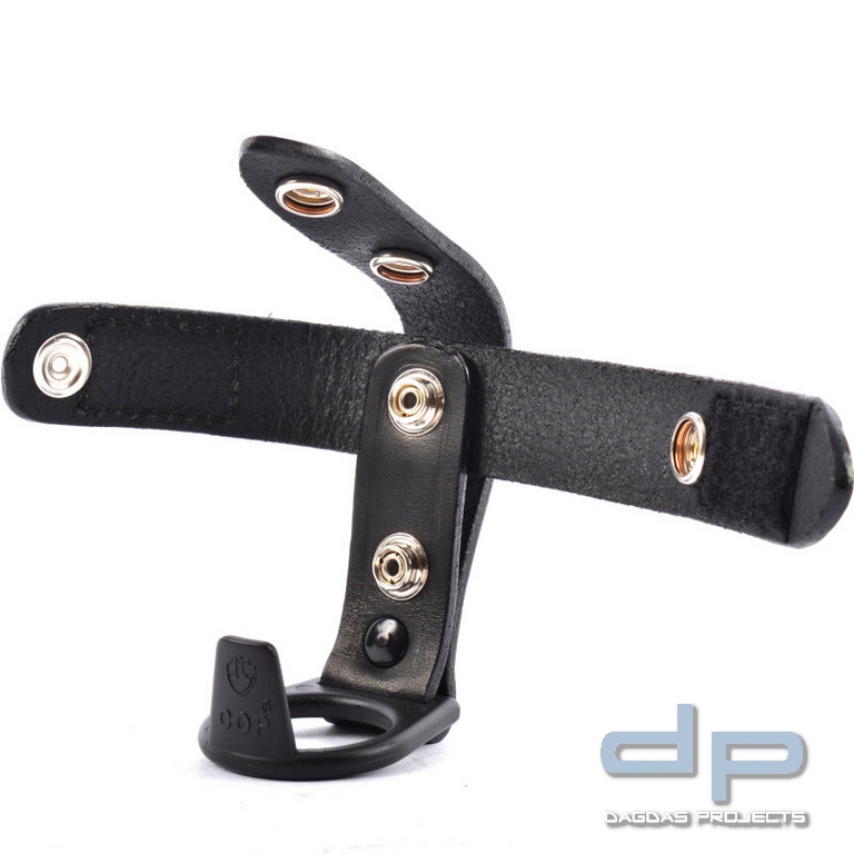 COP® 8426 abnehmbarer Schlagstock-Ringhalter mit zwei Sicherungen, Leder