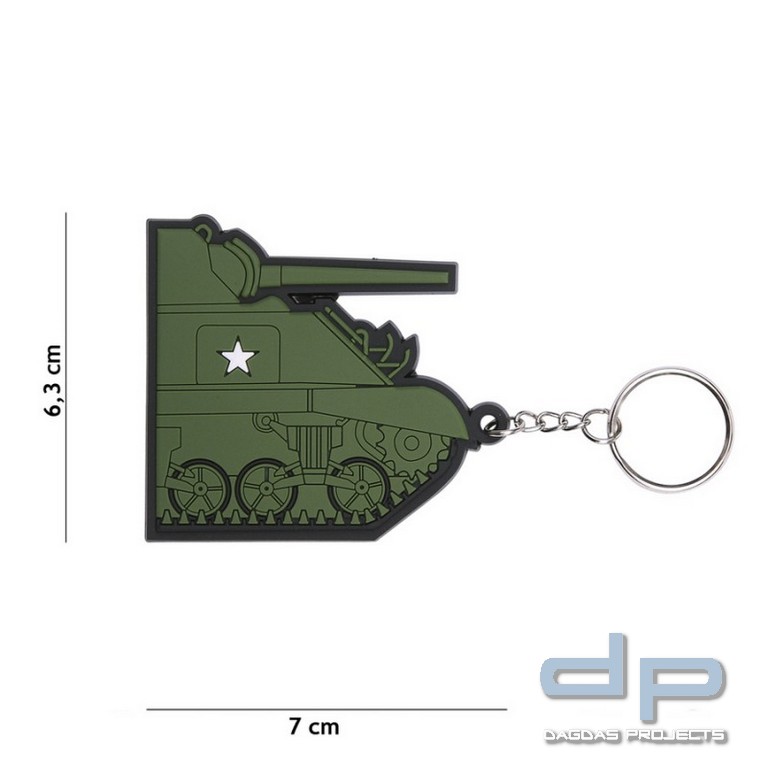 Schlüsselanhänger 3D PVC Sherman Tank #104