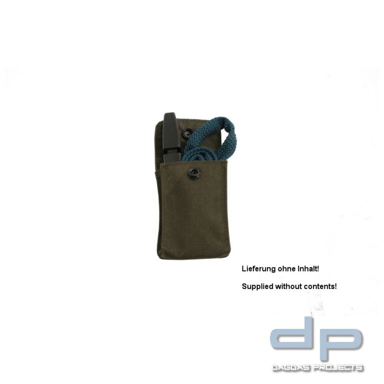 Niebling Tasche mit Druckknopf, 100 x 70mm, braun/grau, wasserfest