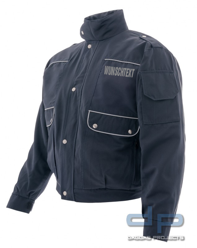 Blouson Tagesdienst-Ordnungsamt, marine -See it SAFE- mit Wunschtext auf Brust und Rücken