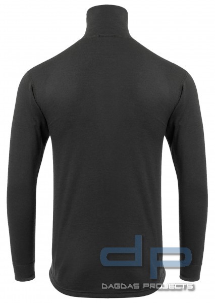 ACLIMA WOOL TERRY POLO TURTLENECK LONG SLEEVE ZIP-SHIRT
