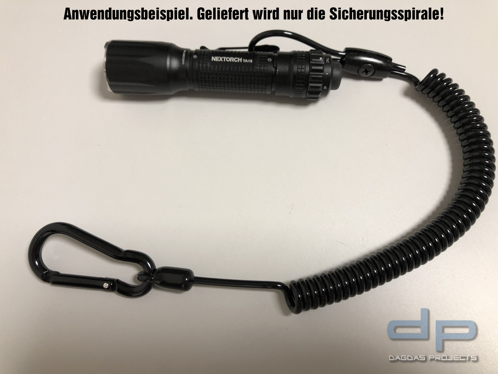 dp Sicherungsspirale zur Sicherung von Wertgegenständen schwarz