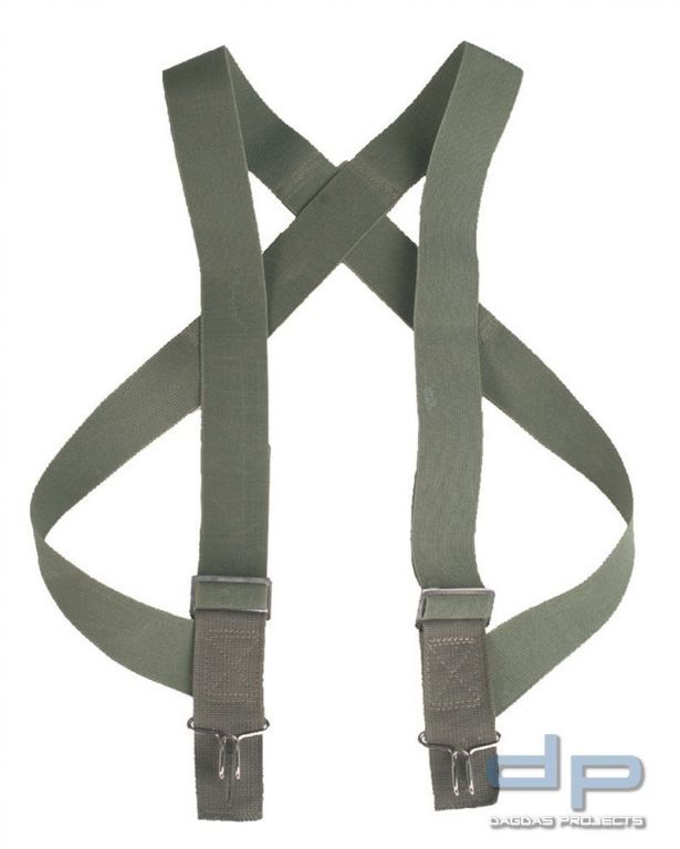 Mil-Tec Hosenträger mit Haken oliv VPE 10